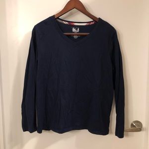 Navy pajama long sleeve shirt 👚